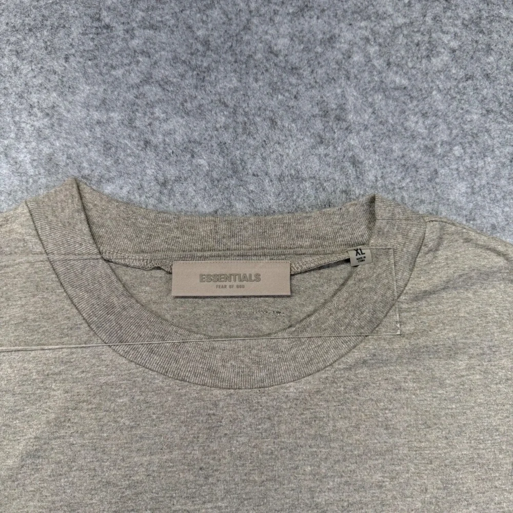 Fear of God Essentials T-Shirt Mens XL Dark Oatmeal New Logo Tee 125BT212063F